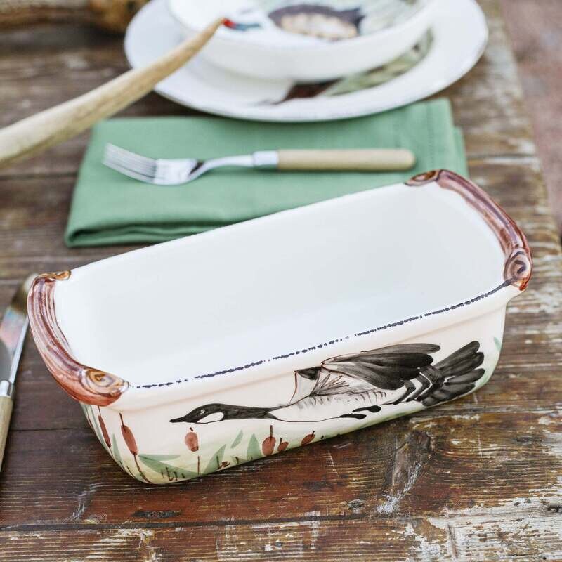 VIETRI Wildlife Goose Loaf Pan