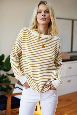 EMERSON FRY Carolyn Sweater Marigold Stripe