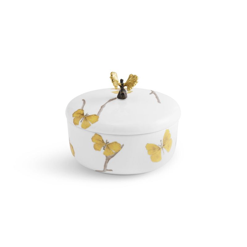 MICHAEL ARAM Butterfly Ginkgo porcelain container 