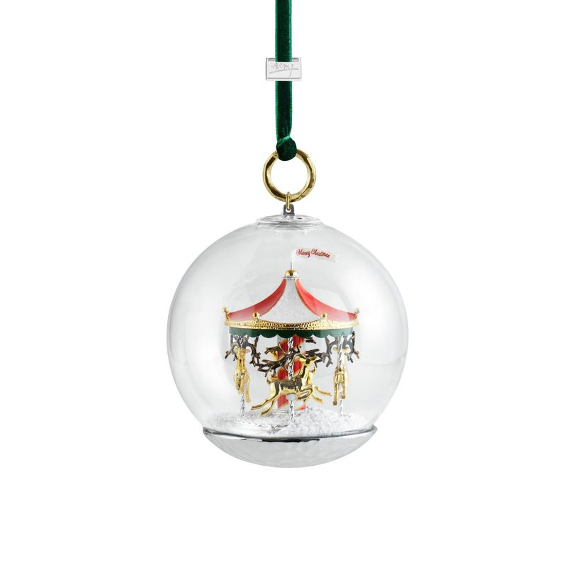 MICHAEL ARAM Merry Go Round Snowglobe Ornament