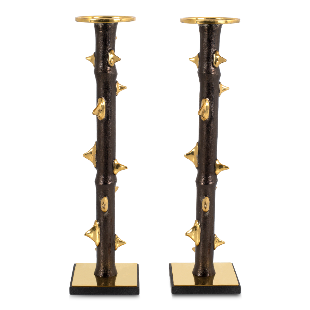 MICHAEL ARAM Gold Thorn Candleholder SET