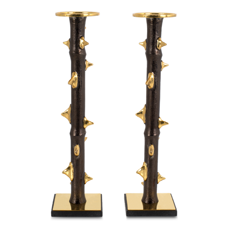 MICHAEL ARAM Gold Thorn Candleholder SET