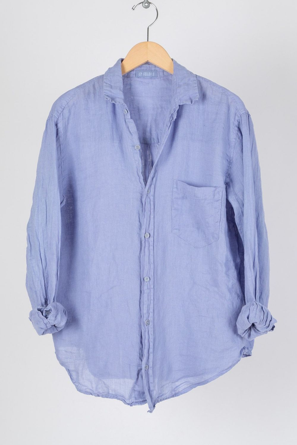 CP Shades Joss Linen Button Up Blue