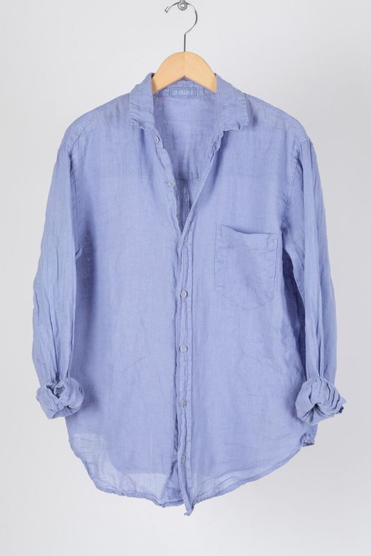 CP Shades Joss Linen Button Up Blue