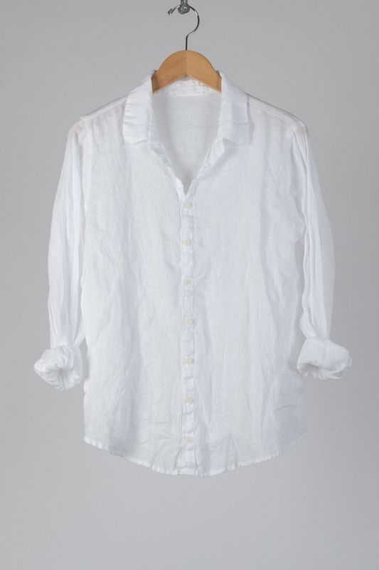 CP Shades Romy Linen Button Up White