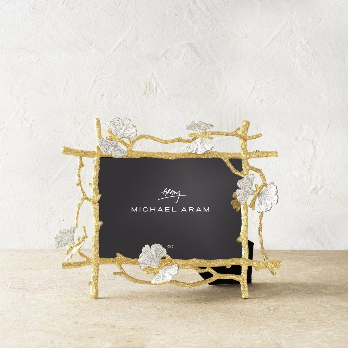 MICHAEL ARAM Butterfly ginkgo gold 5x7 frame