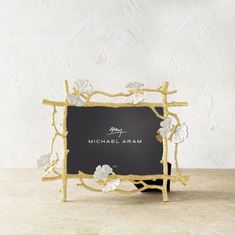 MICHAEL ARAM Butterfly ginkgo gold 5x7 frame