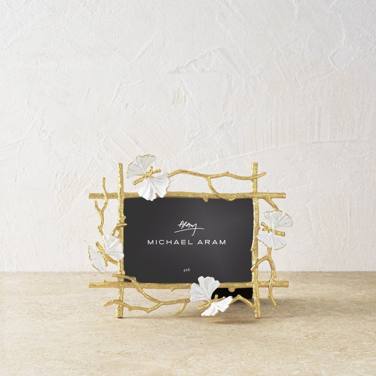 MICHAEL ARAM Frame Butterfly Ginkgo Gold 4x6