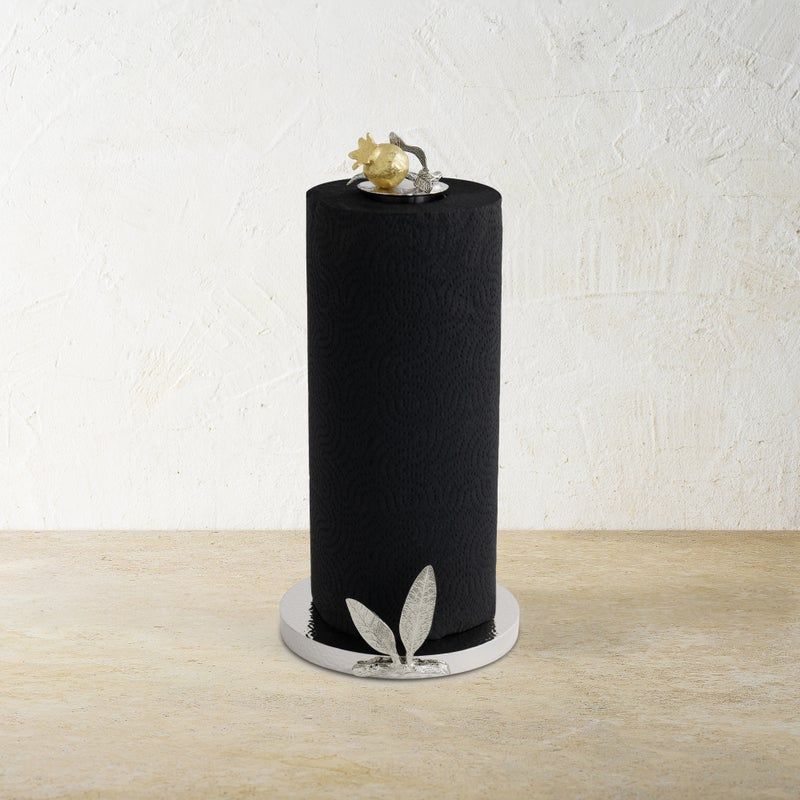 MICHAEL ARAM Pomegranate silve &amp;gold paper towel holder