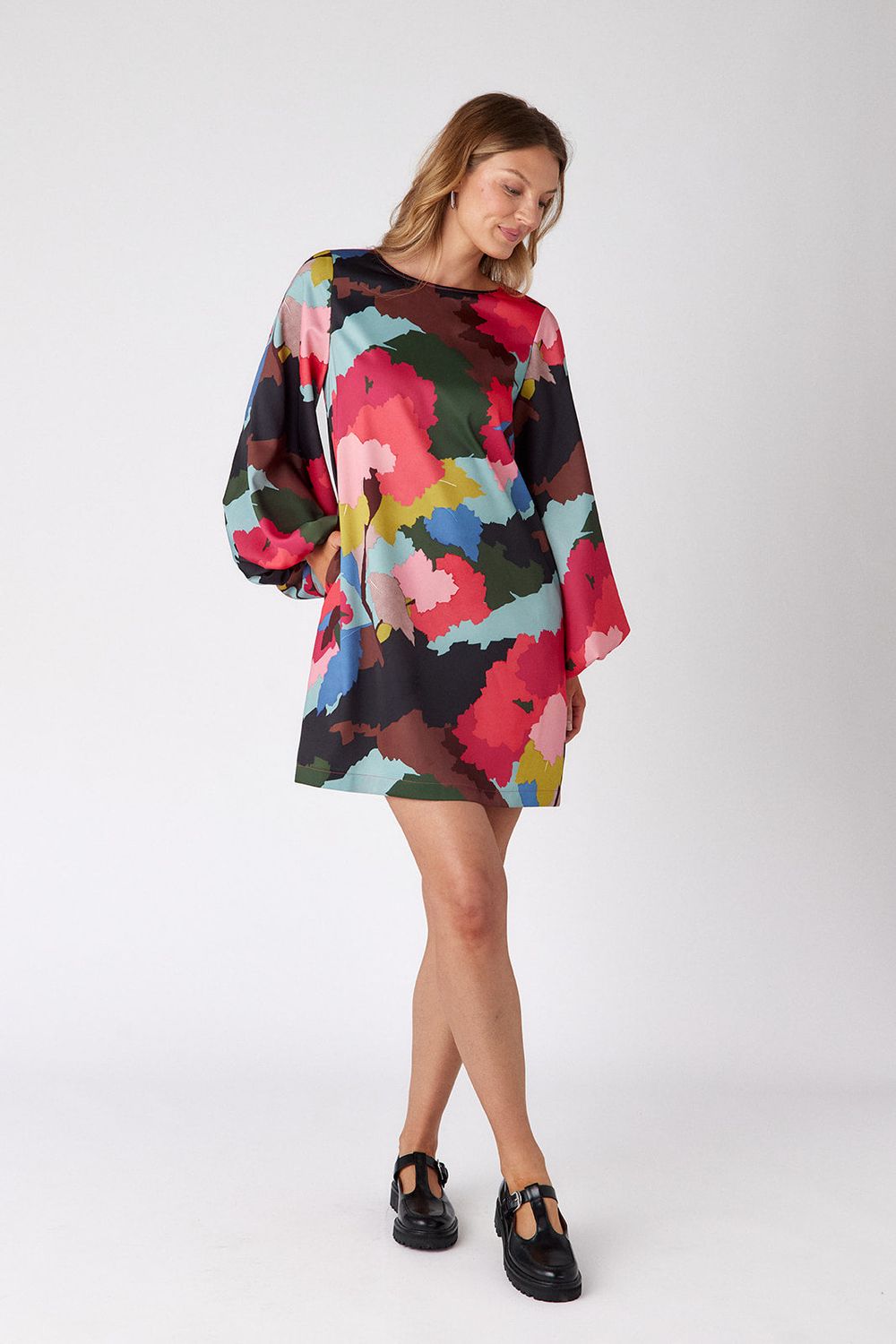 CROSBY Cecily Dress Painted Floral