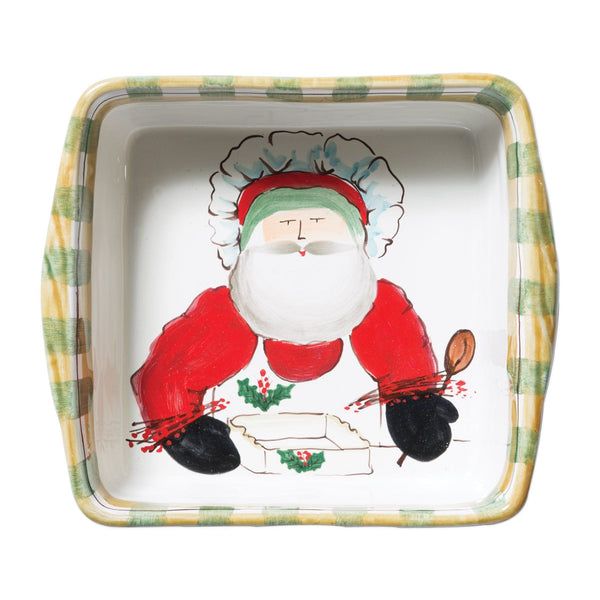 VIETRI Old St. Nick Square Baker w/Chef
