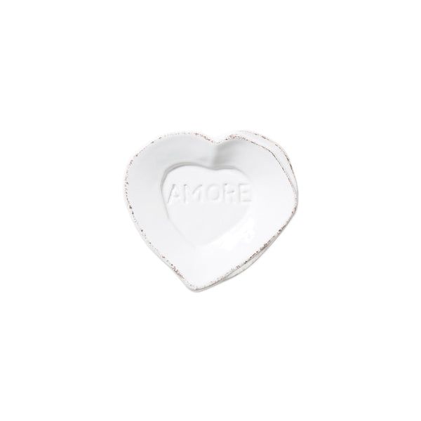 LASTRA White Heart Mini Amore Plate