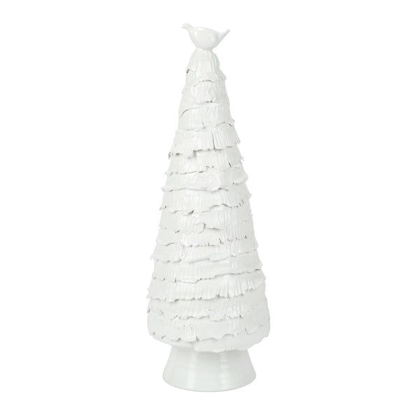 VIETRI Foresta White Large striped tree with bird