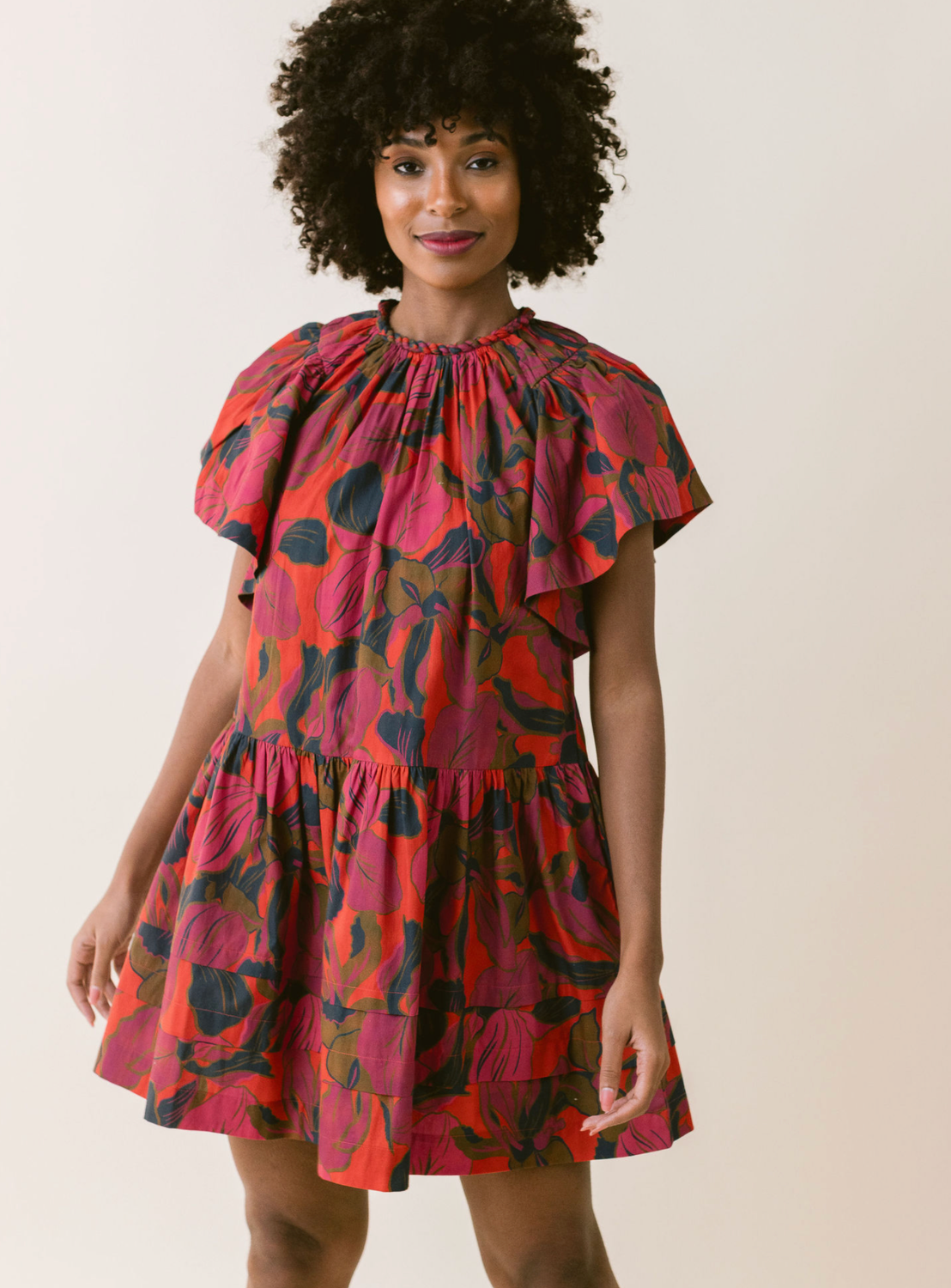 LAROQUE Margo Dress Bordeaux