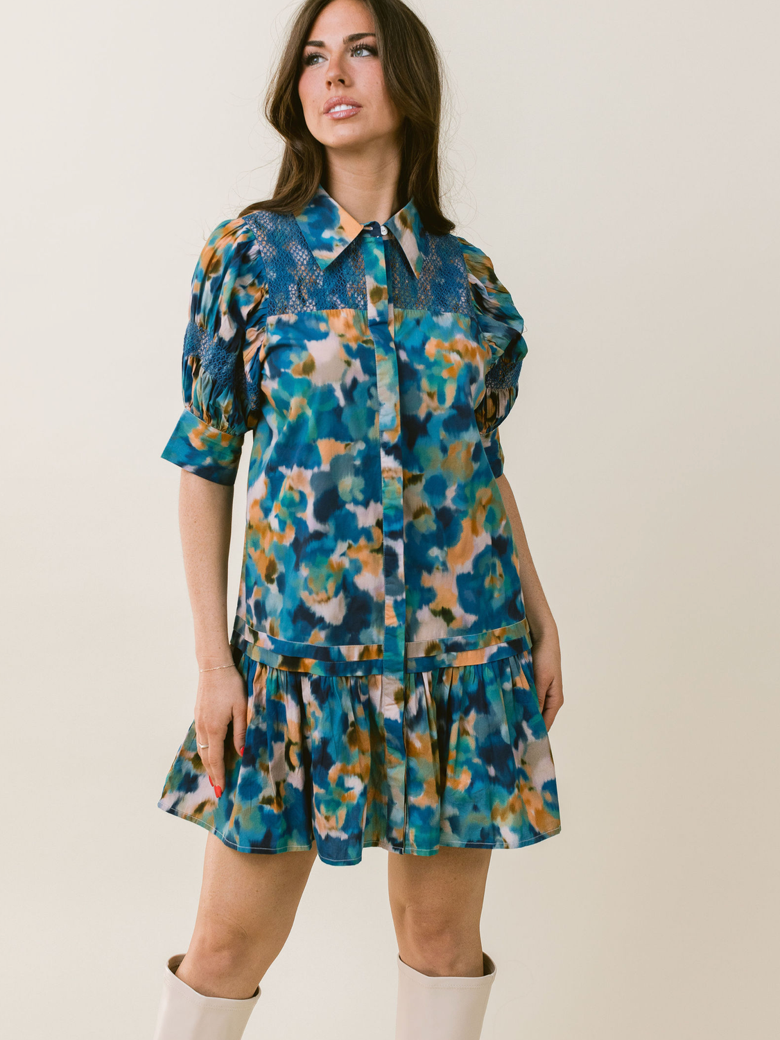 LAROQUE Scout Dress Blue watercolour