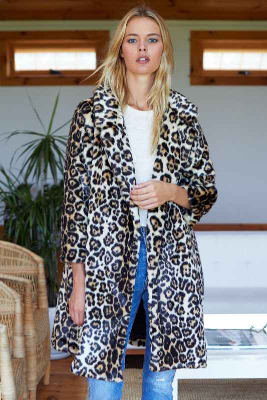 EMERSON FRY Vegan Leopard Coat