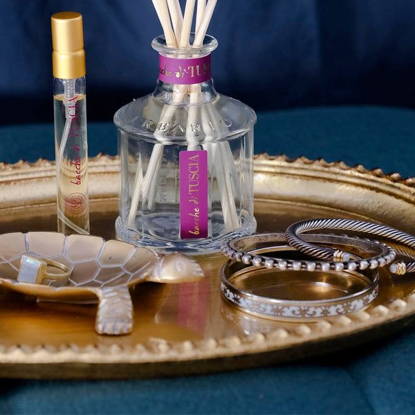 VIETRI Florentine wooden gold small gold oval tray