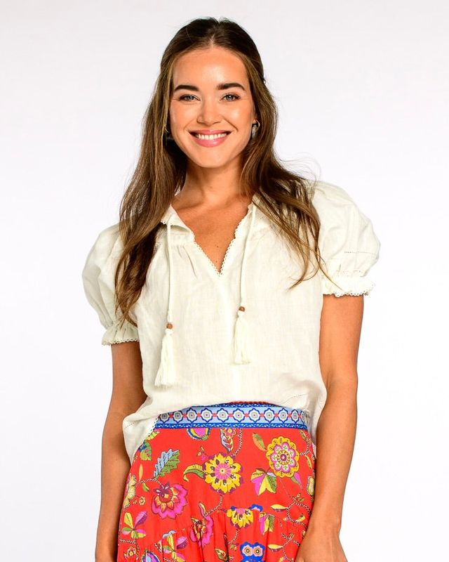 ELIZABETH JAMES Kiki Top Solid Egret