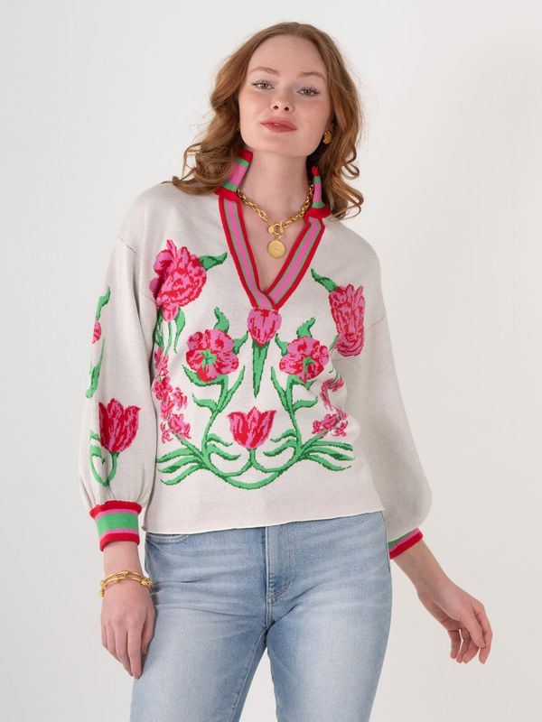 EMILY MCCARTHY Lolli Sweater in Garden Cheetah