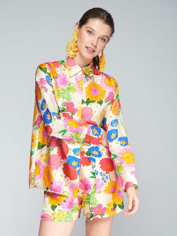 VILAGALLO Mariela Shirt Flora Seda 100% SILK