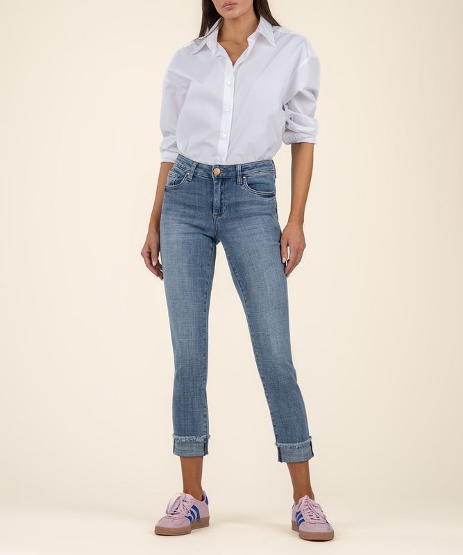 KUT Amy Crop Straight Leg Gained