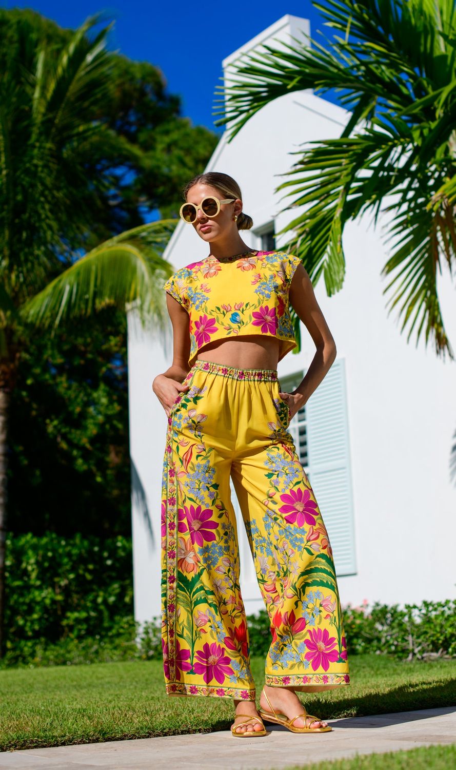 Elizabeth James Presley Pant Tapestry Yellow
