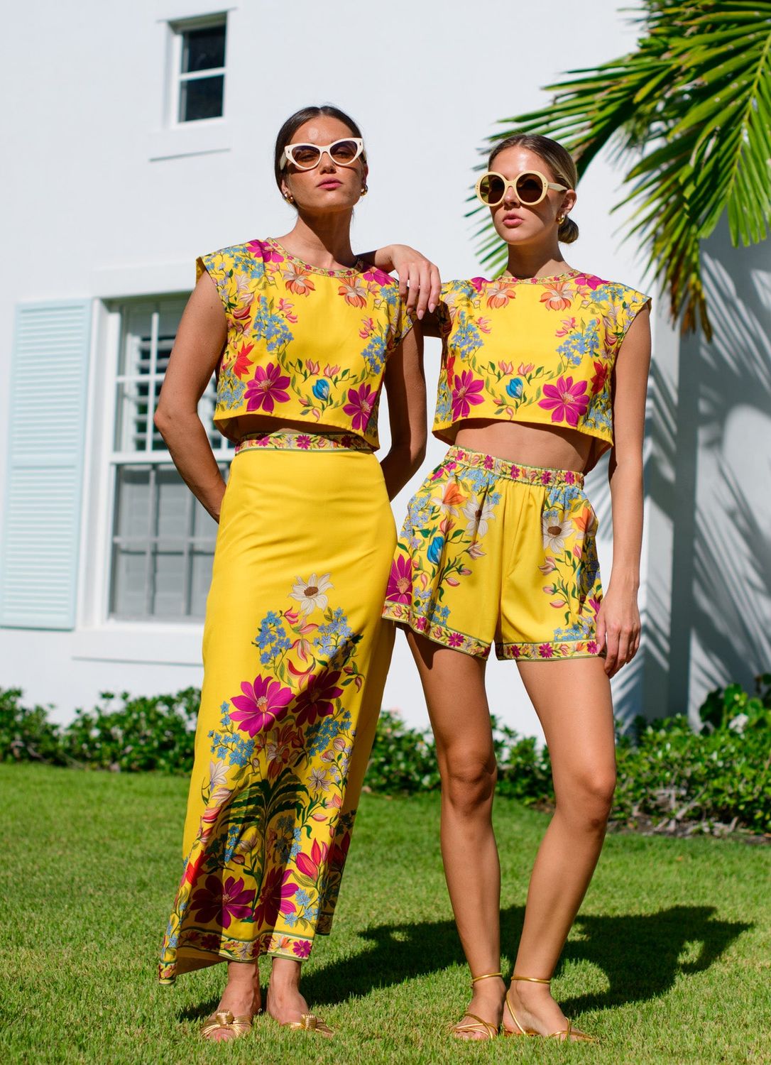 ELIZABETH JAMES Jackie Top tapestry yellow