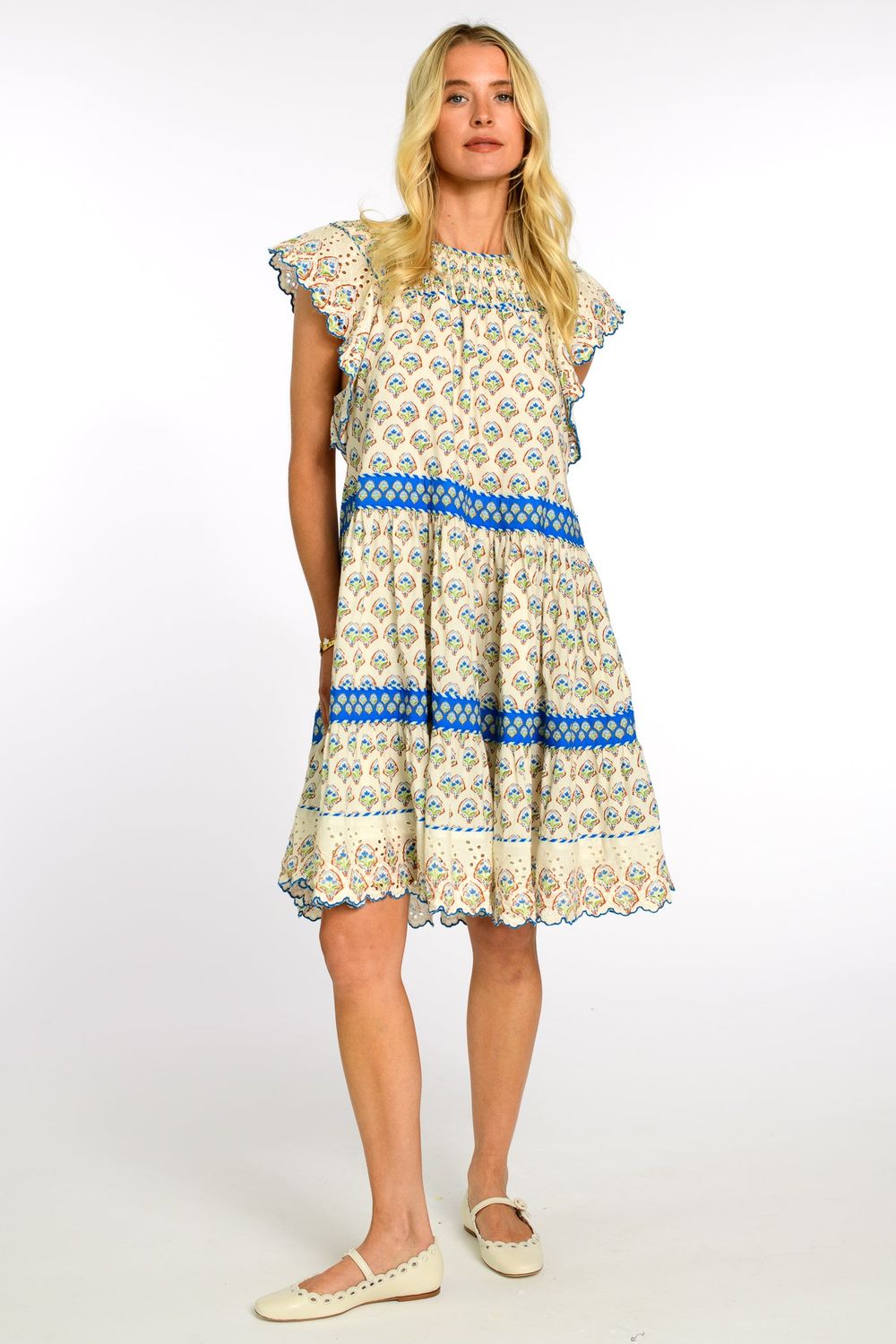 ELIZABETH JAMES Karma Dress Tulip Ivory