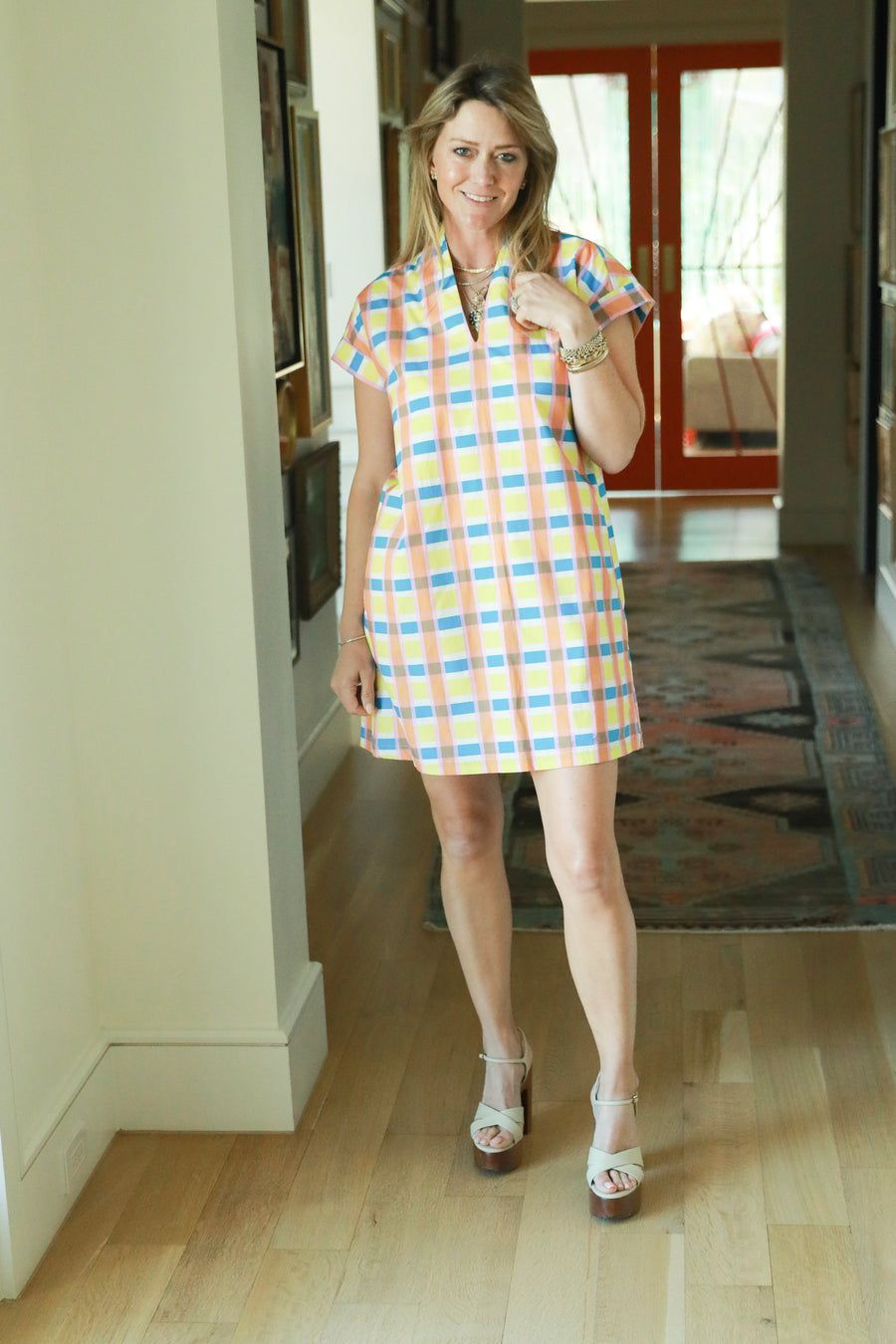 BROOKE WRIGHT Nancy Dress Sunset Plaid