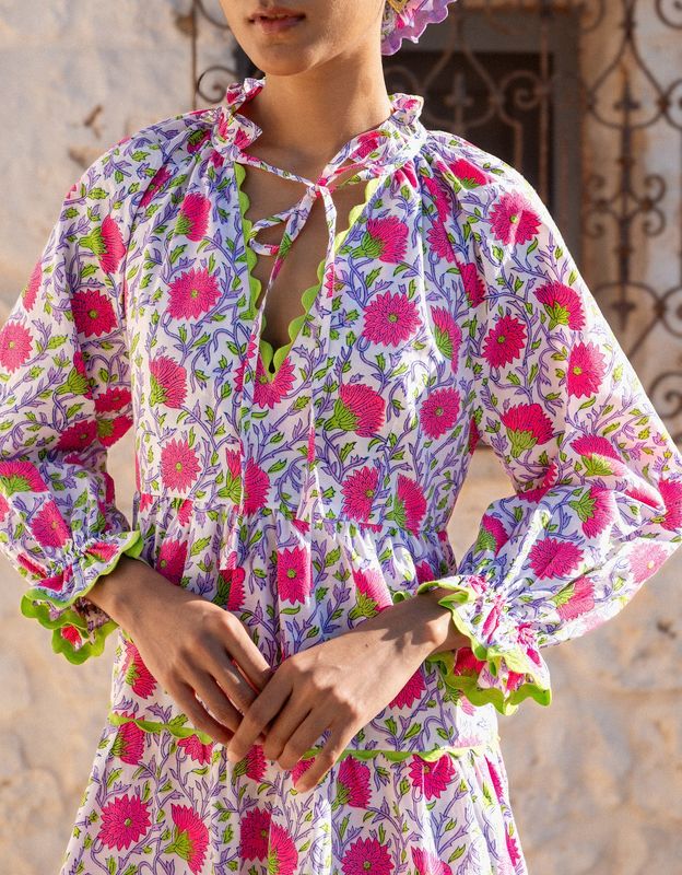 PINK CITY PRINTS Luna Mini neon camelia