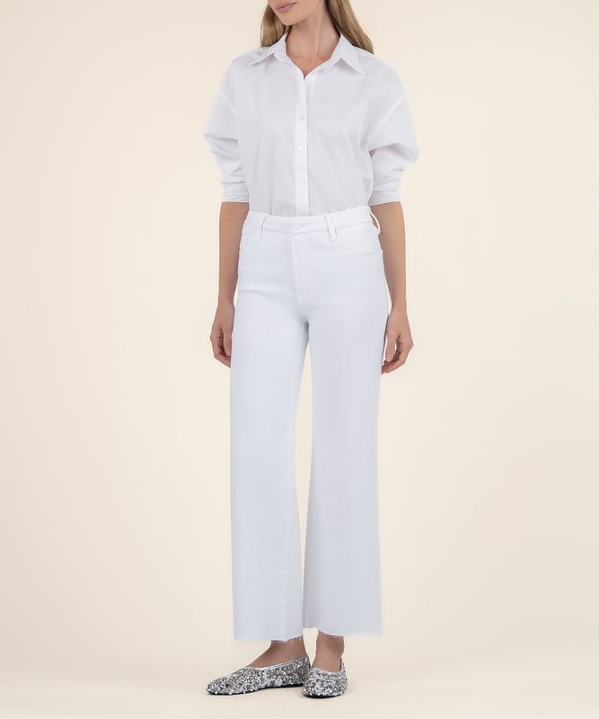 KUT Meg high rise fab ab optic white
