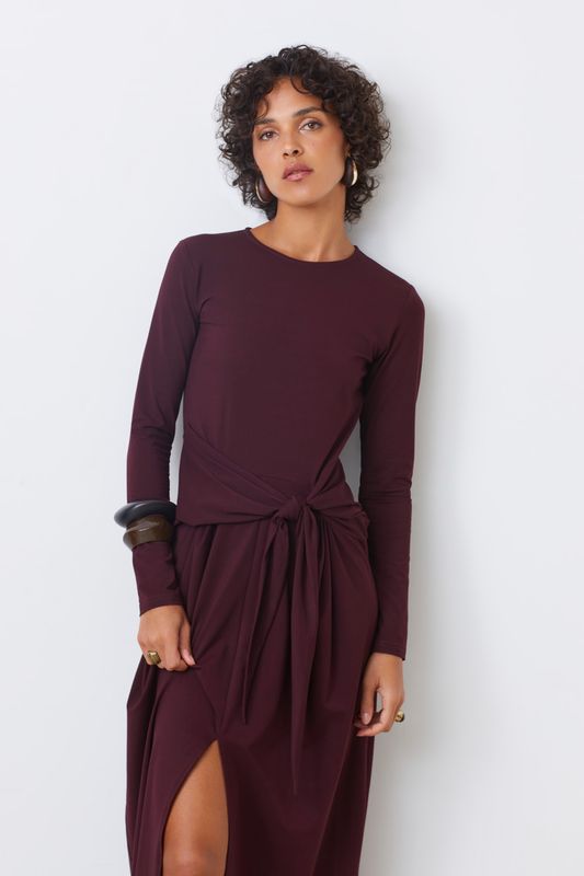 SUNCOO Cloud Knit Dress Prune