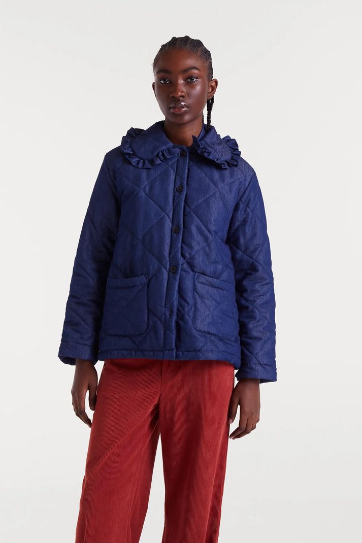 COMPANIA FANTASTICA Denim Quilted Jacket