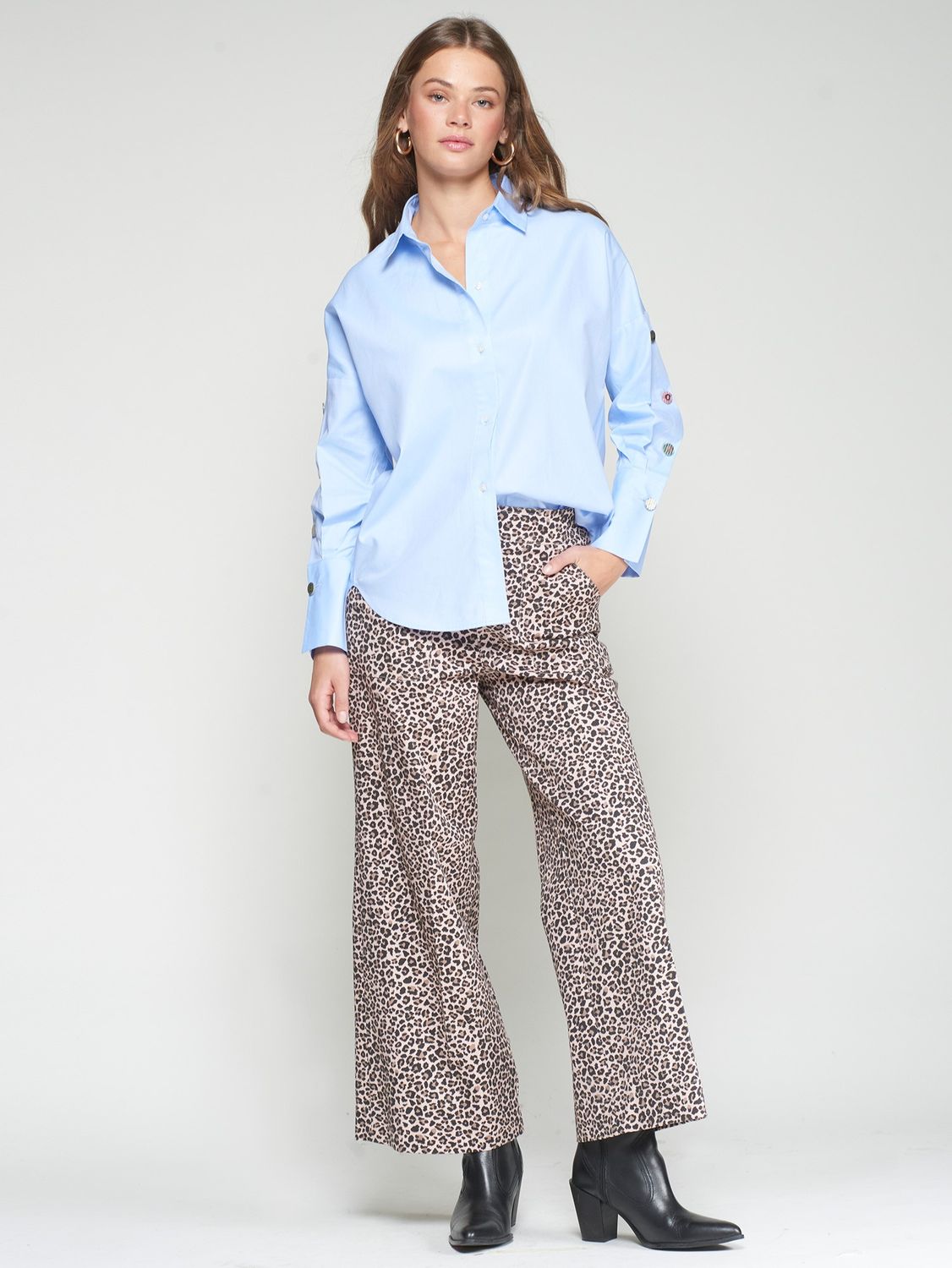 VILAGALLO Leopard Muriel Pants
