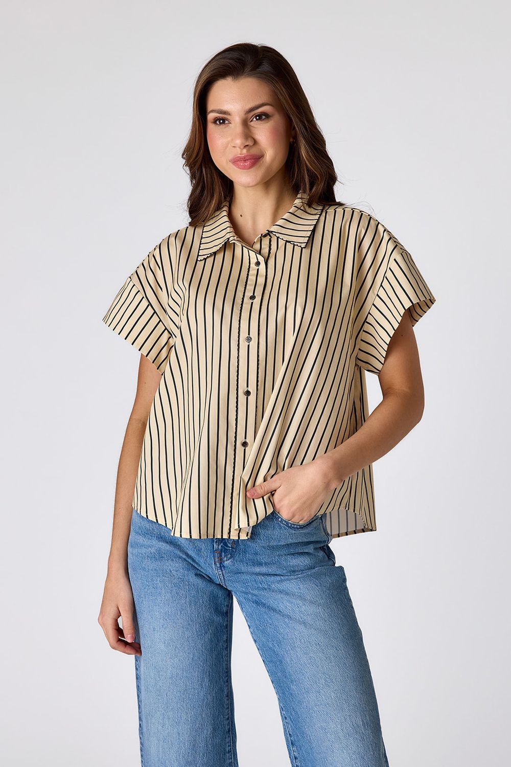 CROSBY Albie Top Petite Stripe