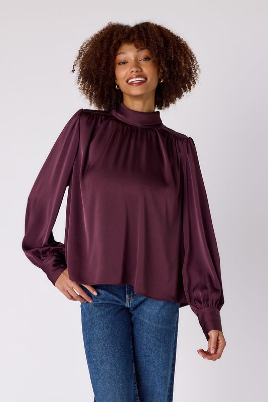 CROSBY Cosette Blouse Raisin