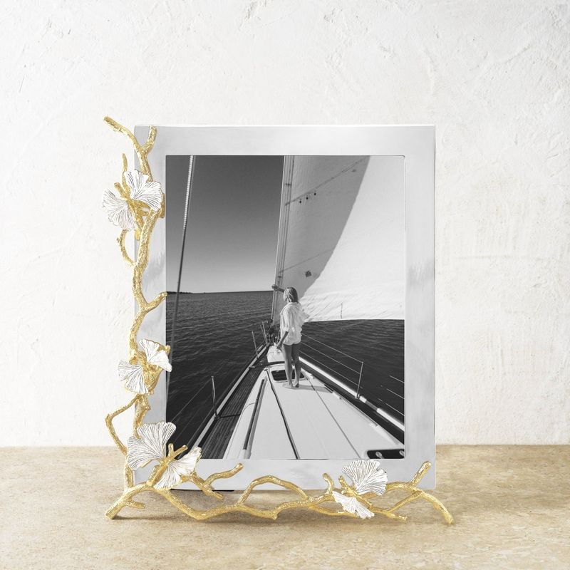 MICHAEL ARAM Butterfly ginkgo gold reflective 8x10 frame