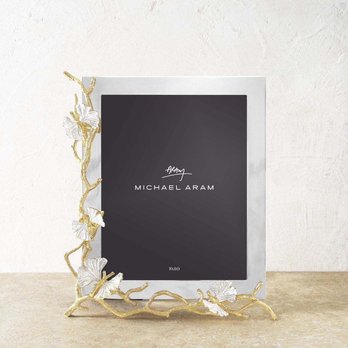 MICHAEL ARAM Butterfly ginkgo gold reflective 8x10 frame MICHAEL ARAM Butterfly ginkgo gold reflective 8x10 frame