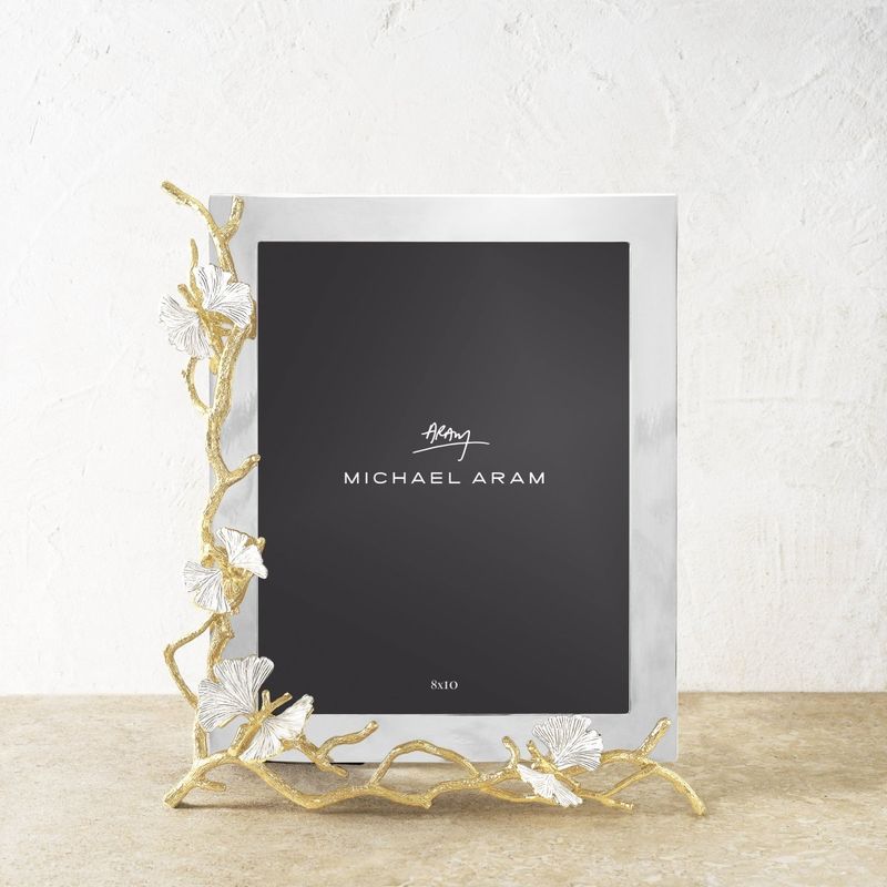 MICHAEL ARAM Butterfly ginkgo gold reflective 8x10 frame MICHAEL ARAM Butterfly ginkgo gold reflective 8x10 frame
