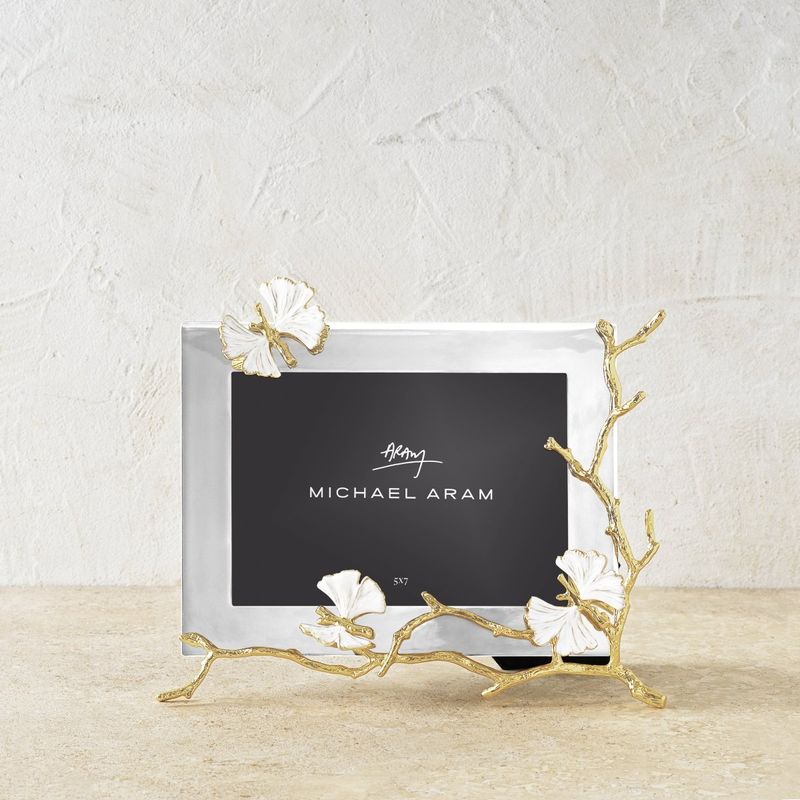 MICHAEL ARAM Butterfly Ginkgo gold reflective 5x7 frame MICHAEL ARAM Butterfly Ginkgo gold reflective 5x7 frame