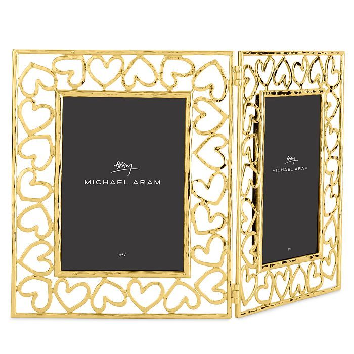 MICHAEL ARAM Heart Hinged Frame 5x7 Gold