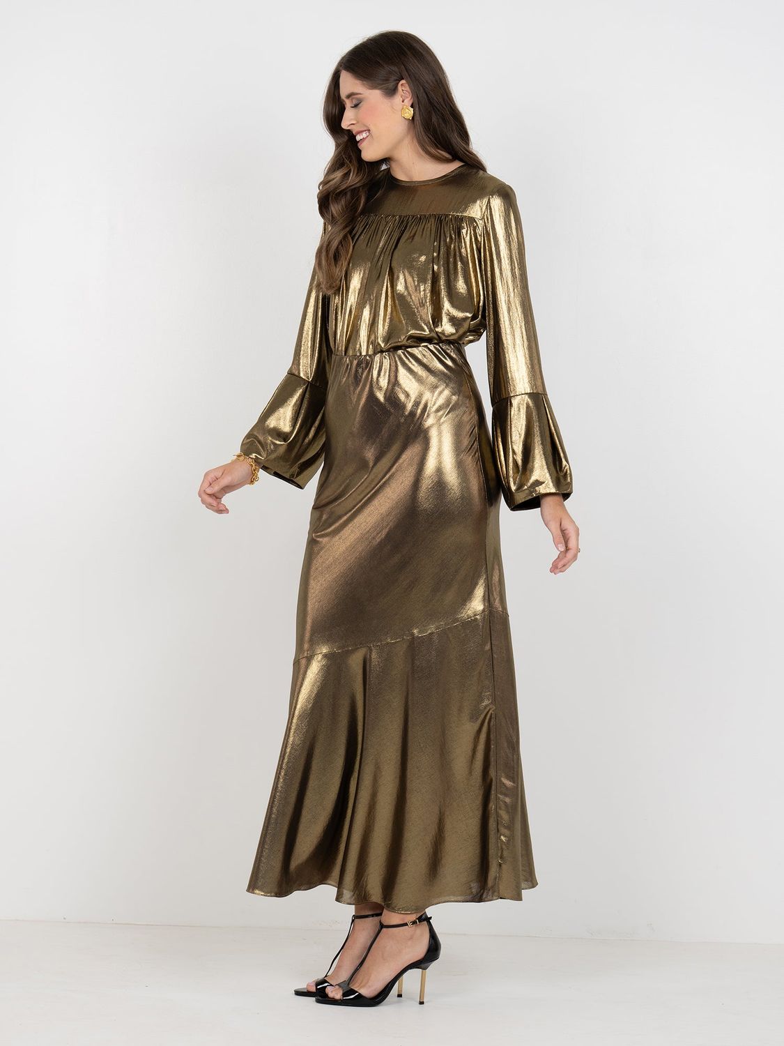 EMILY MCCARTHY  Bias Skirt Liquid Gold