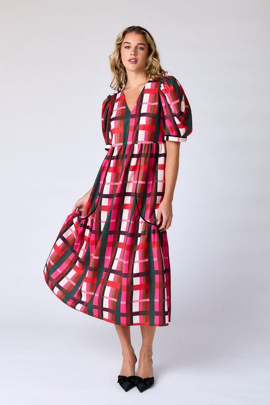 CROSBY Shira Dress Holiday Plaid