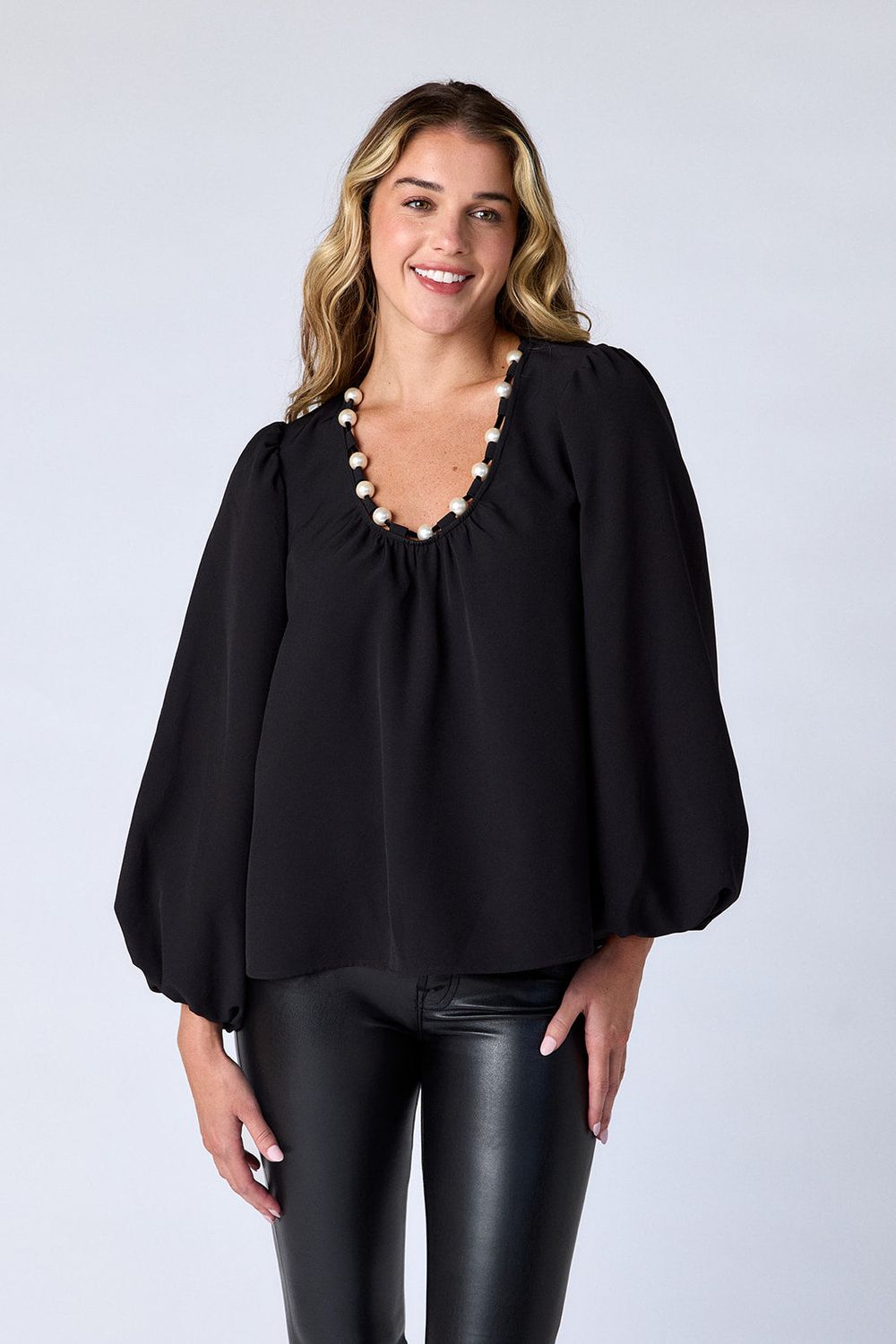 CROSBY Rowan Blouse Black CROSBY Rowan Blouse Black