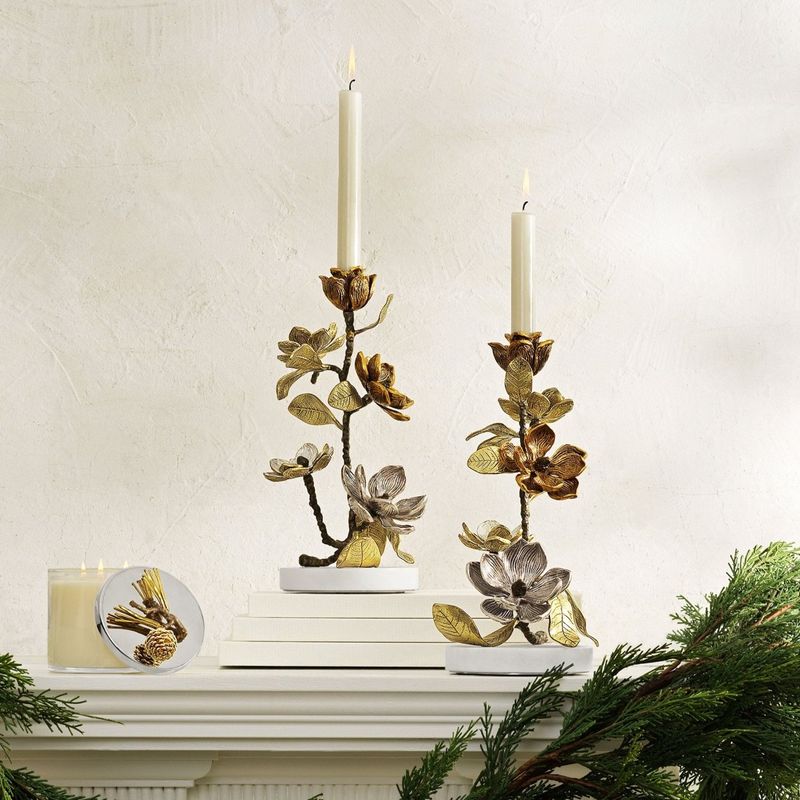MICHAEL ARAM Vintage Bloom Candleholders SET