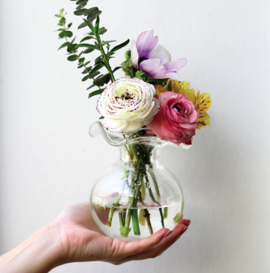 VIETRI Hibiscus Bud Vase CLEAR HBS-8580-GB VIETRI Hibiscus Bud Vase CLEAR HBS-8580-GB