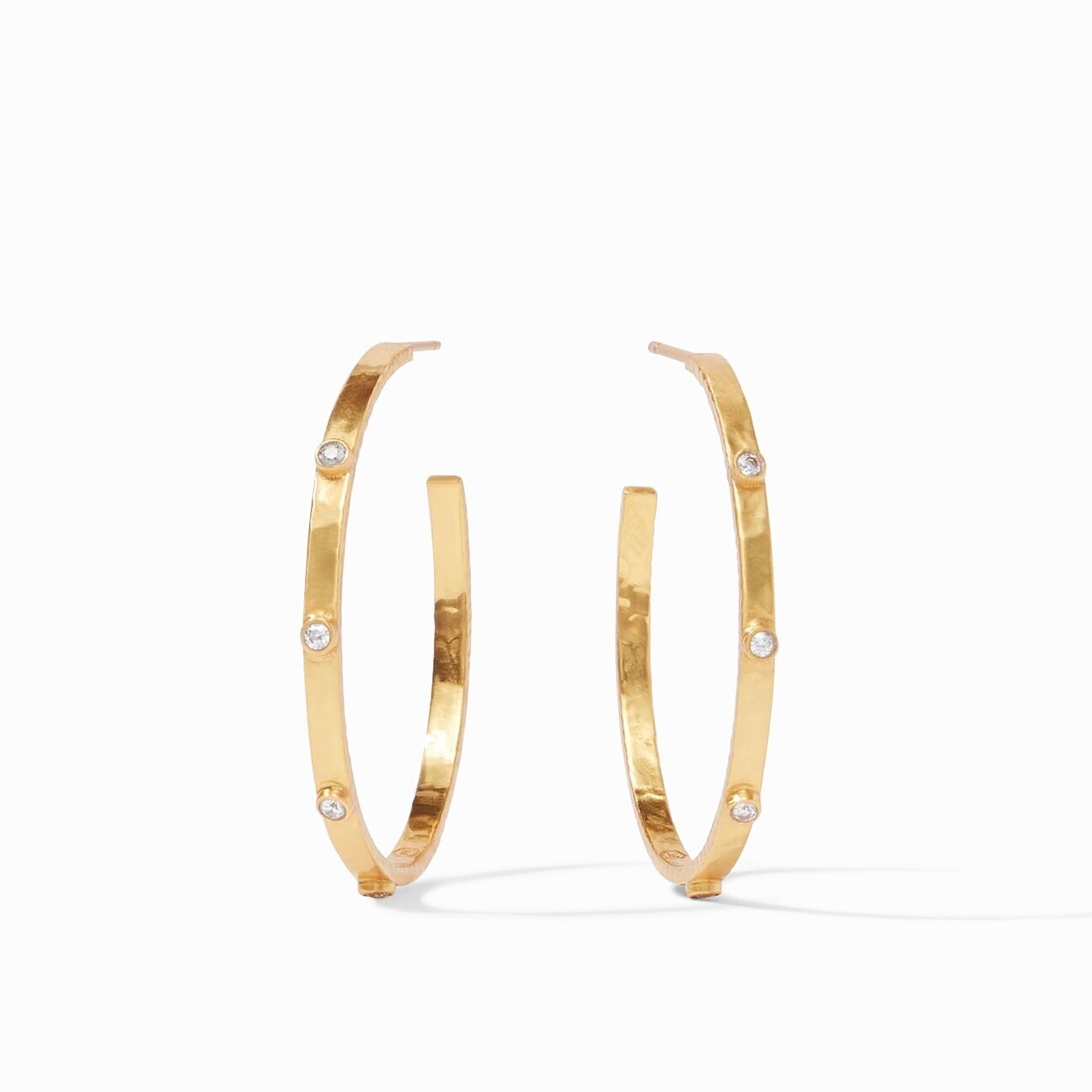 JULIE VOS Crescent Stone Hoop LARGE HP036 JULIE VOS Crescent Stone Hoop LARGE HP036
