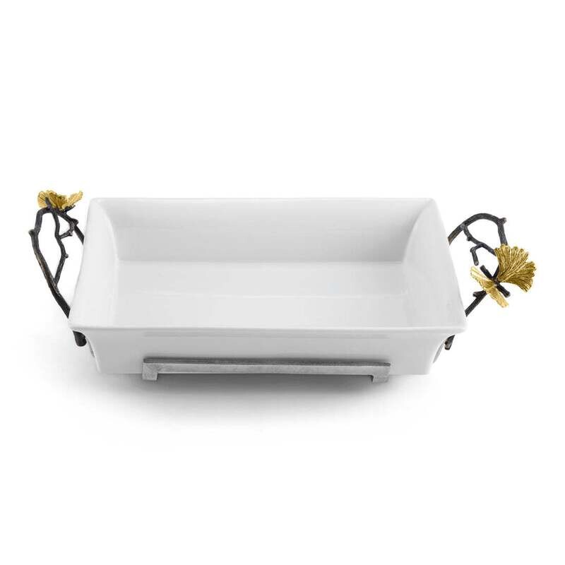 MICHAEL ARAM 2 QT Butterfly Ginkgo Casserole Dish MICHAEL ARAM 2 QT Butterfly Ginkgo Casserole Dish