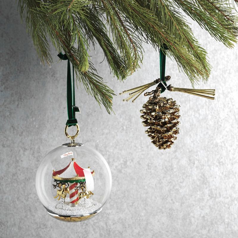 MICHAEL ARAM Merry Go Round Snowglobe Ornament