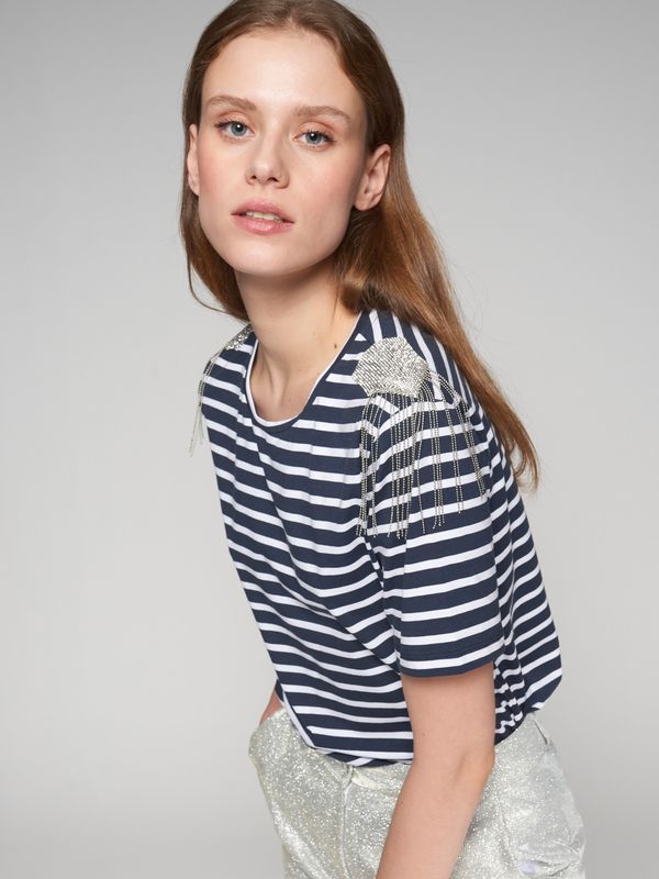 VILAGALLO Raya Azul T Shirt VILAGALLO Raya Azul T Shirt